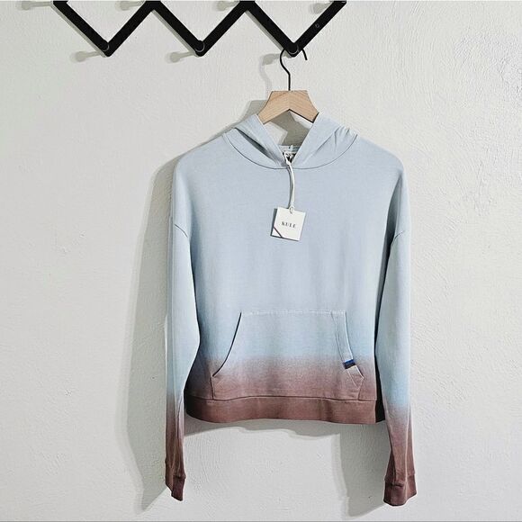 Kule The Organic Ombre Crosby Hoodie In Blue/Brown Size Small NWT - Picture 4 of 6